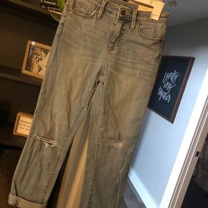 High rise straight vintage stretch jeans new